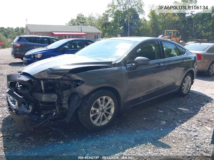 3FA6P0LU3LR106134 2020 Ford Fusion Hybrid Se