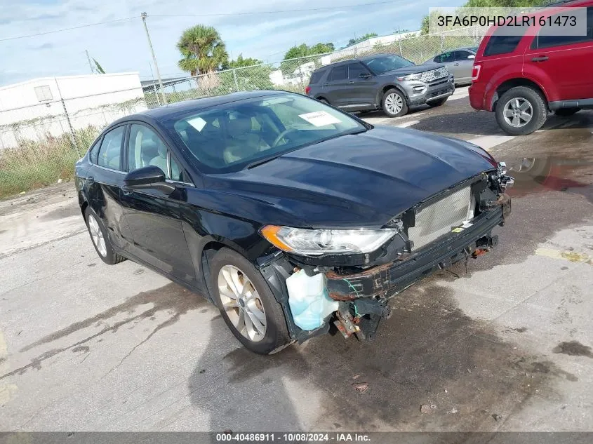 2020 Ford Fusion Se VIN: 3FA6P0HD2LR161473 Lot: 40486911