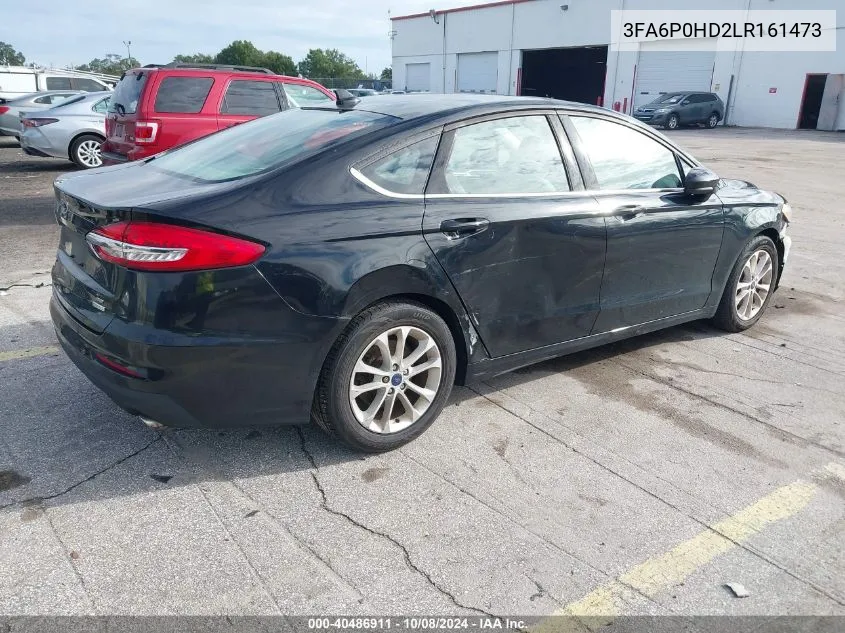 2020 Ford Fusion Se VIN: 3FA6P0HD2LR161473 Lot: 40486911