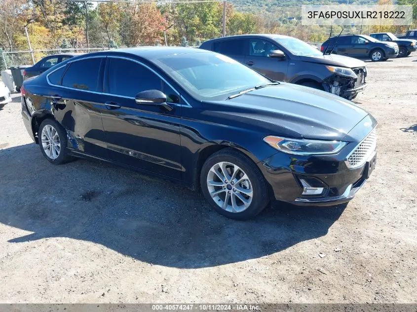 2020 Ford Fusion Titanium VIN: 3FA6P0SUXLR218222 Lot: 40574247