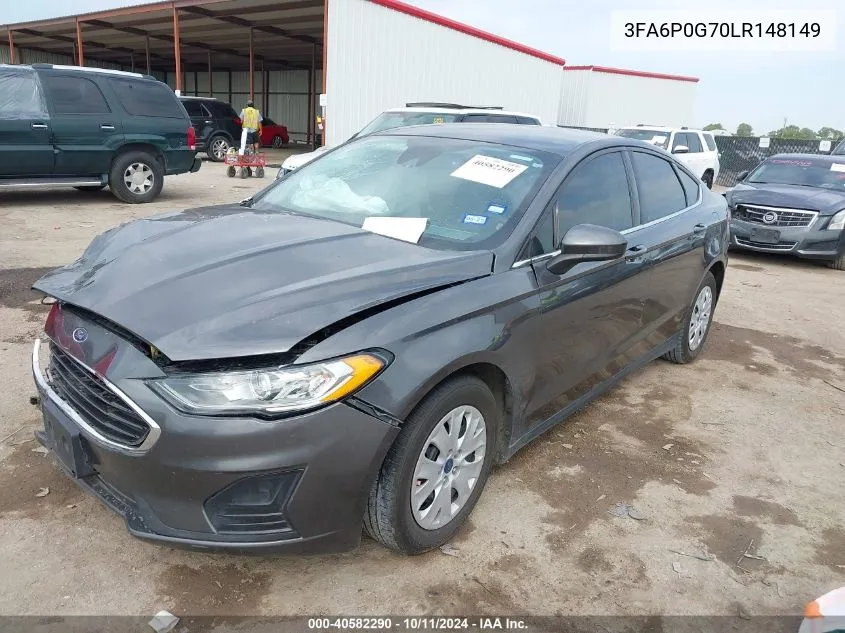 3FA6P0G70LR148149 2020 Ford Fusion S