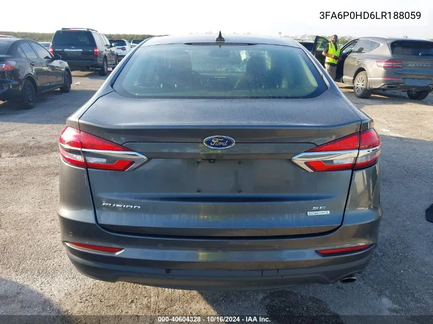 3FA6P0HD6LR188059 2020 Ford Fusion Se