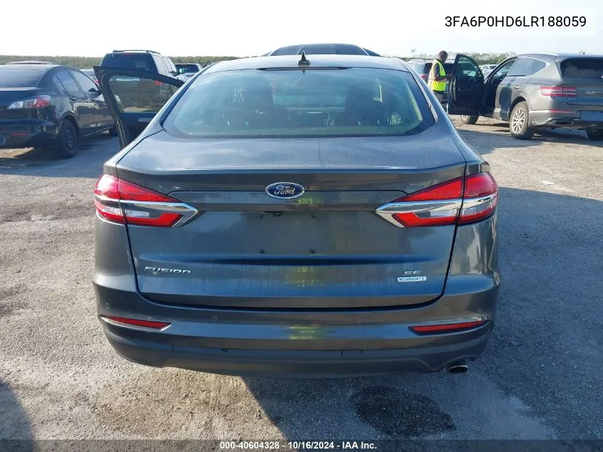 3FA6P0HD6LR188059 2020 Ford Fusion Se