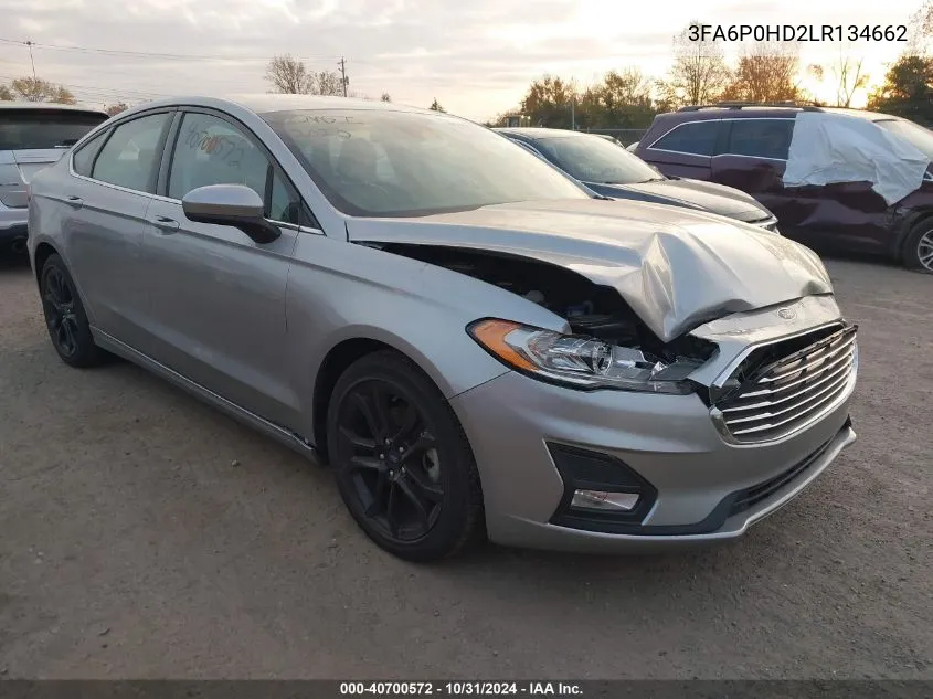 2020 Ford Fusion Se VIN: 3FA6P0HD2LR134662 Lot: 40700572