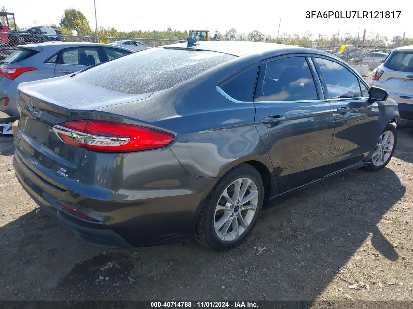 2020 Ford Fusion Hybrid Se VIN: 3FA6P0LU7LR121817 Lot: 40714788