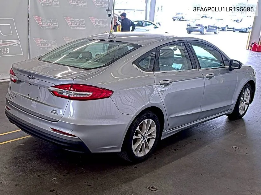 2020 Ford Fusion Se VIN: 3FA6P0LU1LR195685 Lot: 40825112