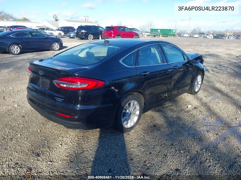 2020 Ford Fusion Titanium VIN: 3FA6P0SU4LR223870 Lot: 40908481