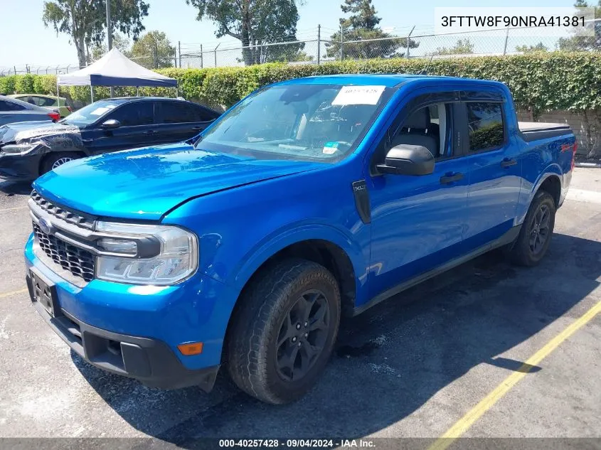 2022 Ford Maverick Xlt VIN: 3FTTW8F90NRA41381 Lot: 40257428