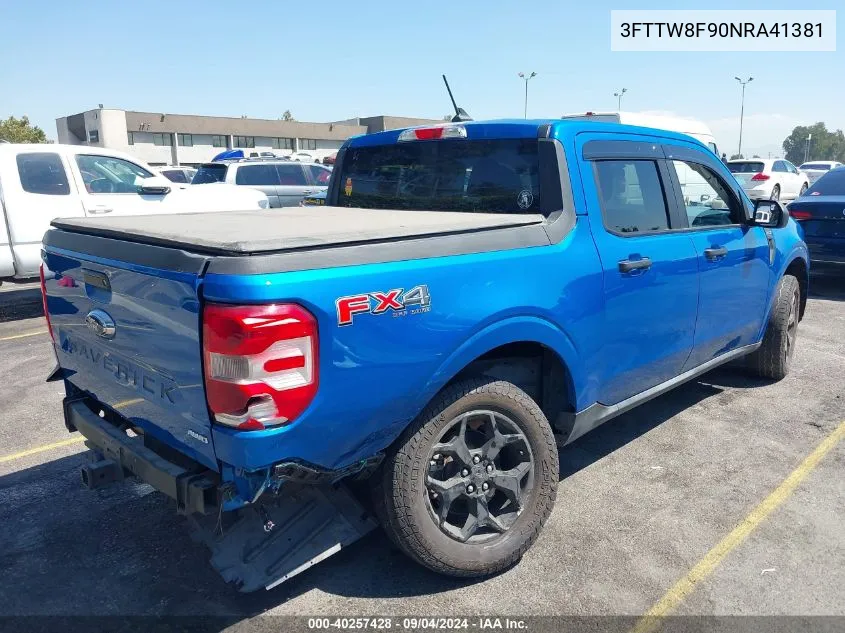 2022 Ford Maverick Xlt VIN: 3FTTW8F90NRA41381 Lot: 40257428