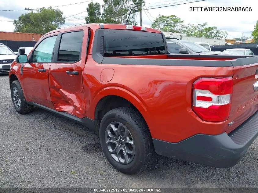 2022 Ford Maverick Xlt VIN: 3FTTW8E32NRA08606 Lot: 40272512