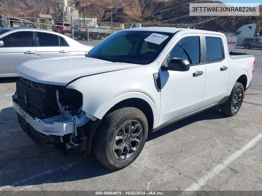 2022 Ford Maverick Xlt VIN: 3FTTW8E30NRA82266 Lot: 40664970