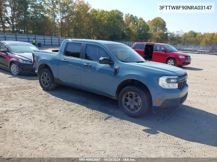 2022 Ford Maverick Xlt VIN: 3FTTW8F90NRA03147 Lot: 40682687