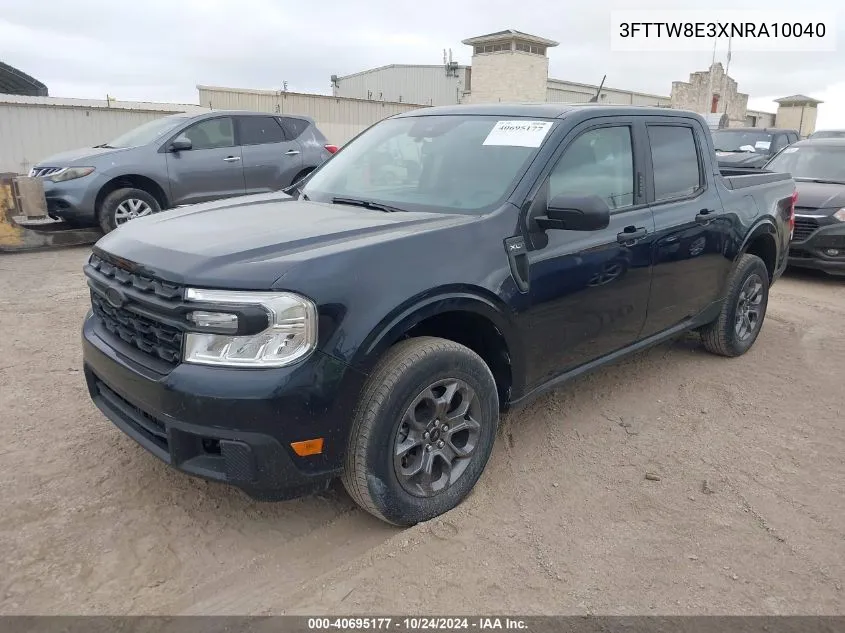 2022 Ford Maverick Xlt VIN: 3FTTW8E3XNRA10040 Lot: 40865810