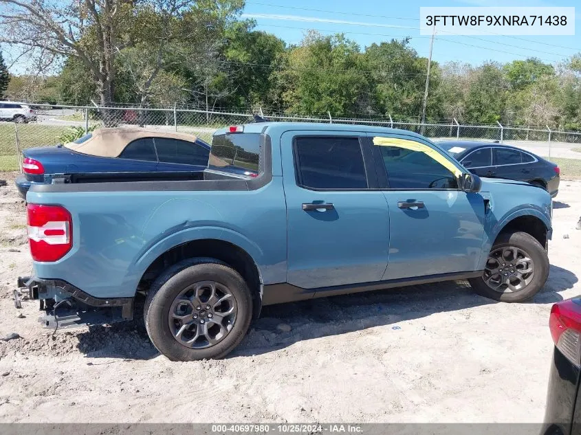 2022 Ford Maverick Xlt VIN: 3FTTW8F9XNRA71438 Lot: 40697980