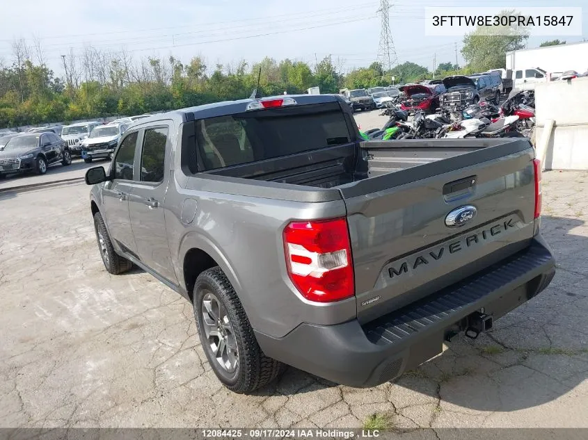 2023 Ford Maverick Xlt VIN: 3FTTW8E30PRA15847 Lot: 12084425