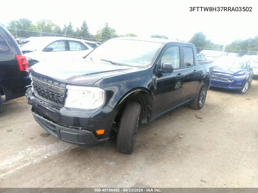 2024 Ford Maverick Xlt VIN: 3FTTW8H37RRA03502 Lot: 40156492