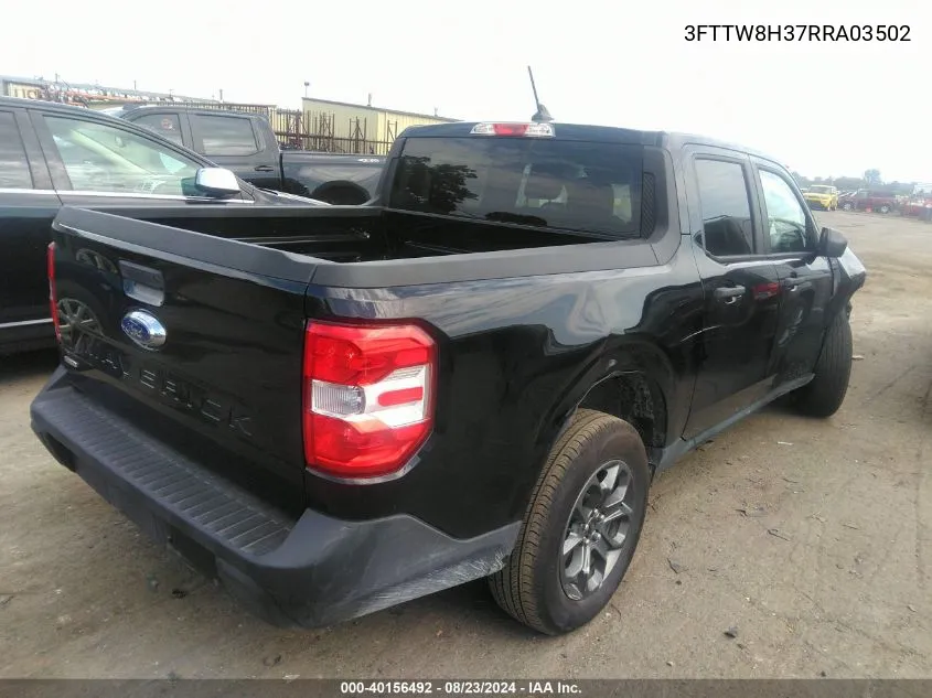 2024 Ford Maverick Xlt VIN: 3FTTW8H37RRA03502 Lot: 40156492