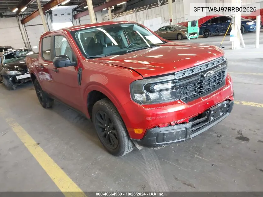 2024 Ford Maverick Xlt VIN: 3FTTW8J97RRB02626 Lot: 40664969