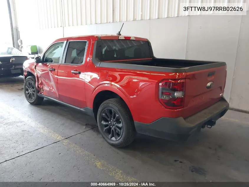 2024 Ford Maverick Xlt VIN: 3FTTW8J97RRB02626 Lot: 40664969