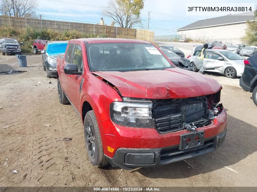 2024 Ford Maverick Lariat VIN: 3FTTW8M34RRA38B14 Lot: 40674560