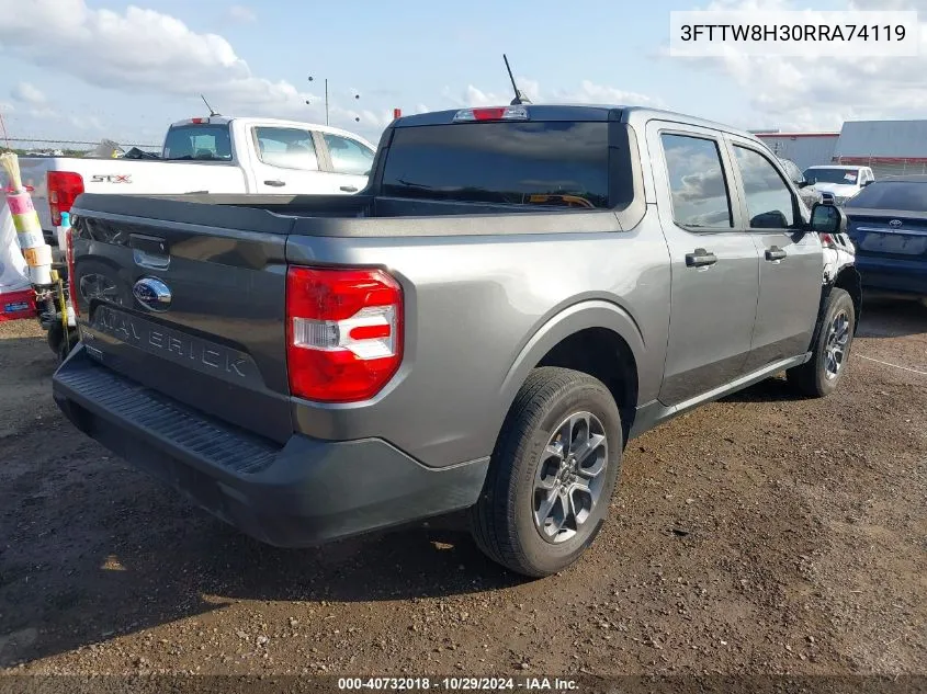 2024 Ford Maverick Xlt VIN: 3FTTW8H30RRA74119 Lot: 40732018