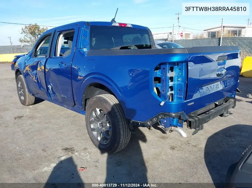 2024 Ford Maverick Xlt VIN: 3FTTW8H38RRA45810 Lot: 40813729