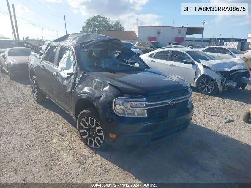 2024 Ford Maverick Lariat VIN: 3FTTW8M30RRA08675 Lot: 40840172