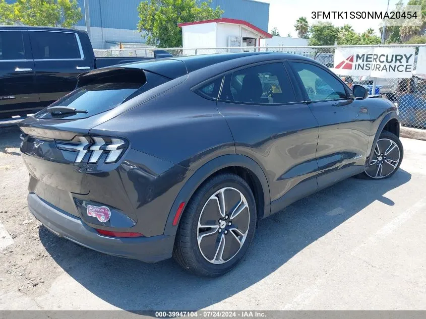 2022 Ford Mustang Mach-E Select VIN: 3FMTK1SS0NMA20454 Lot: 39947104