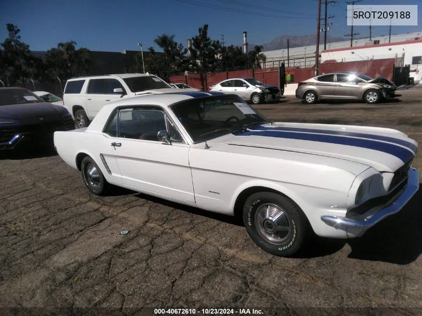 1965 Ford Mustang VIN: 5ROT209188 Lot: 40672610