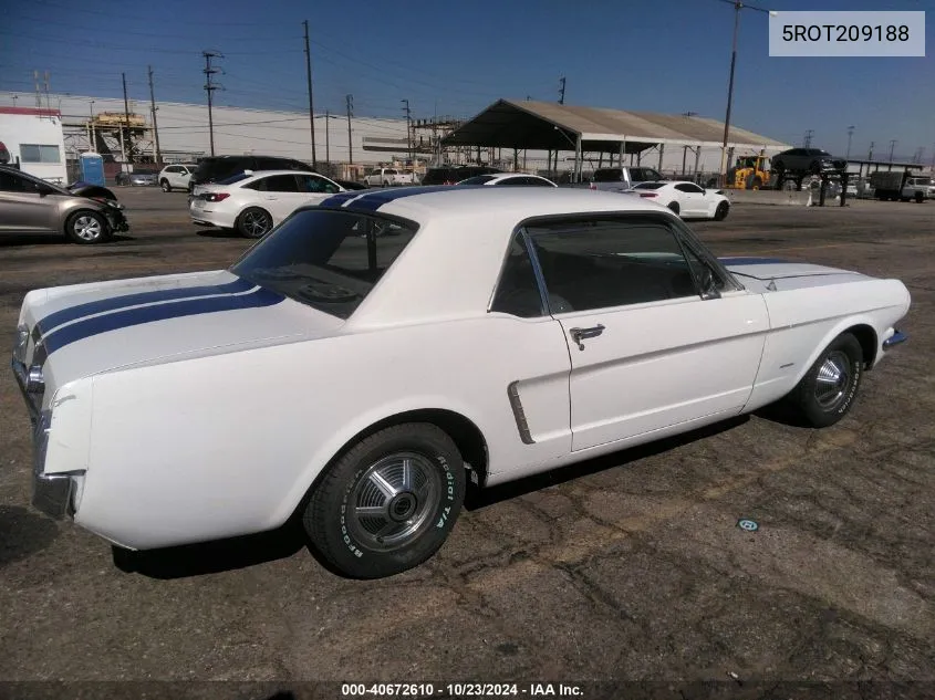 1965 Ford Mustang VIN: 5ROT209188 Lot: 40672610