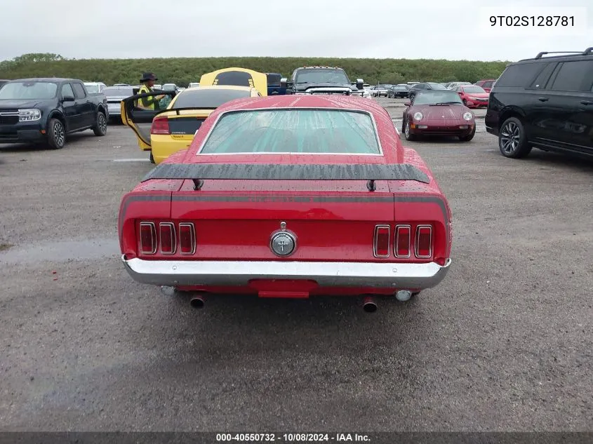 1969 Ford Mustang VIN: 9T02S128781 Lot: 40550732