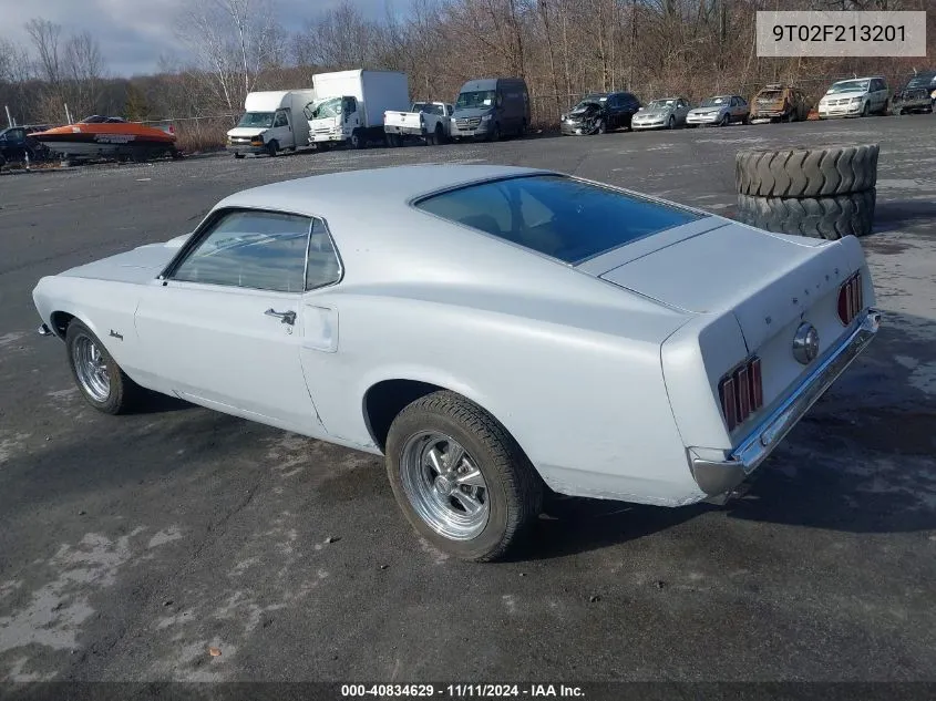 1969 Ford Mustang VIN: 9T02F213201 Lot: 40834629