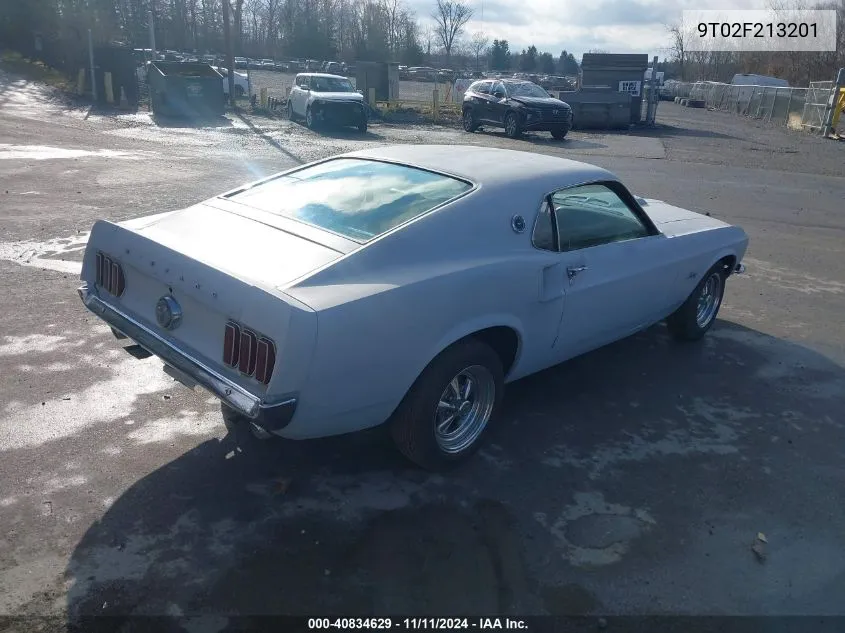 1969 Ford Mustang VIN: 9T02F213201 Lot: 40834629