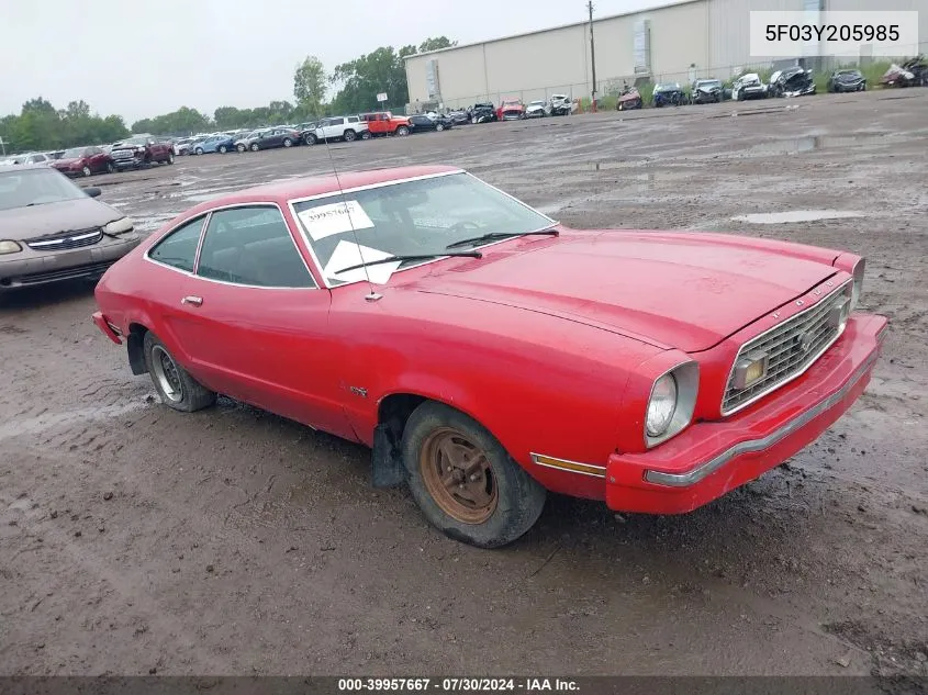 5F03Y205985 1975 Ford Mustang