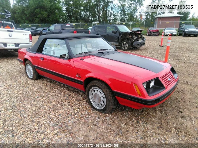 1984 Ford Mustang Glx VIN: 1FABP27M2EF180505 Lot: 30044372