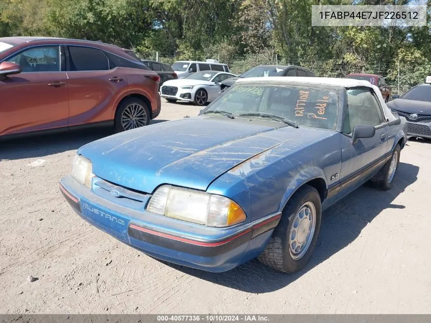 1988 Ford Mustang Lx VIN: 1FABP44E7JF226512 Lot: 40577336