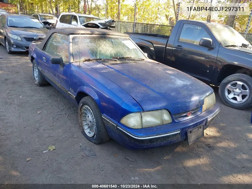 1988 Ford Mustang Lx VIN: 1FABP44E0JF297311 Lot: 40681540