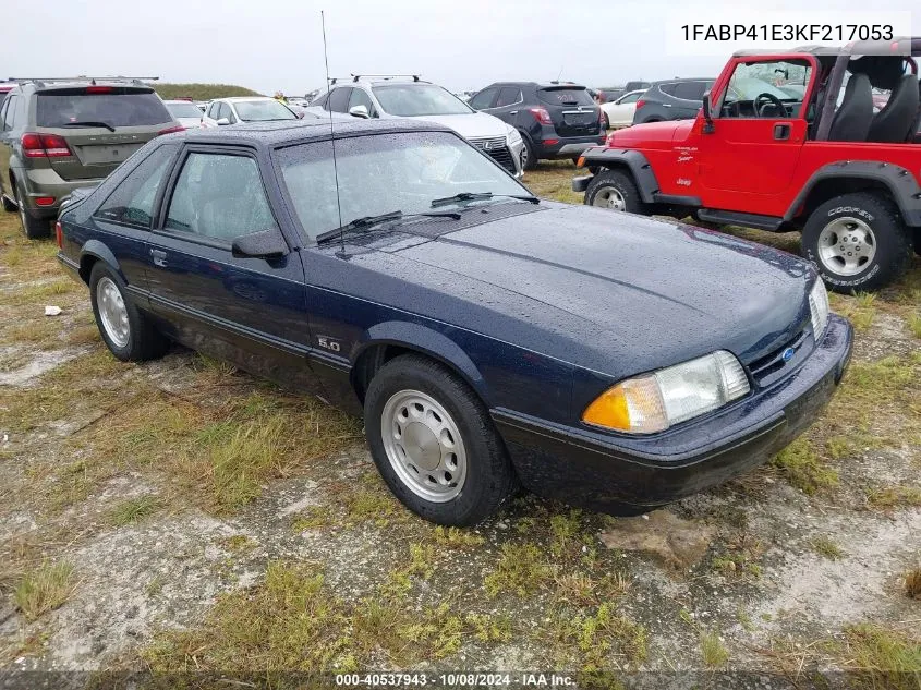 1FABP41E3KF217053 1989 Ford Mustang Lx