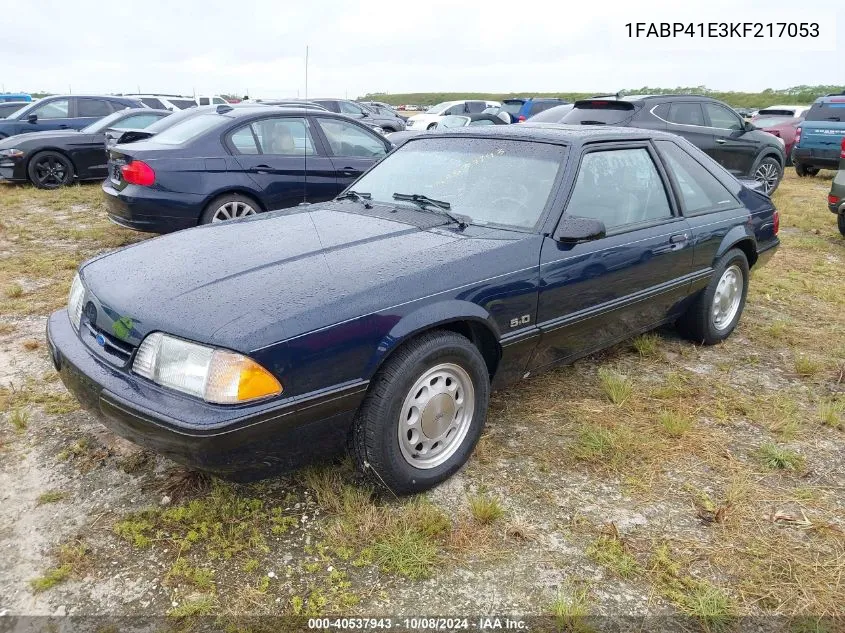 1FABP41E3KF217053 1989 Ford Mustang Lx