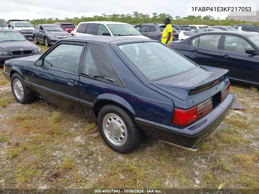 1FABP41E3KF217053 1989 Ford Mustang Lx