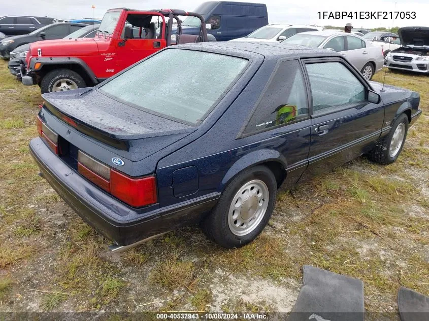 1FABP41E3KF217053 1989 Ford Mustang Lx