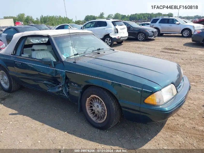 1990 Ford Mustang Lx VIN: 1FACP44E8LF160818 Lot: 39979254