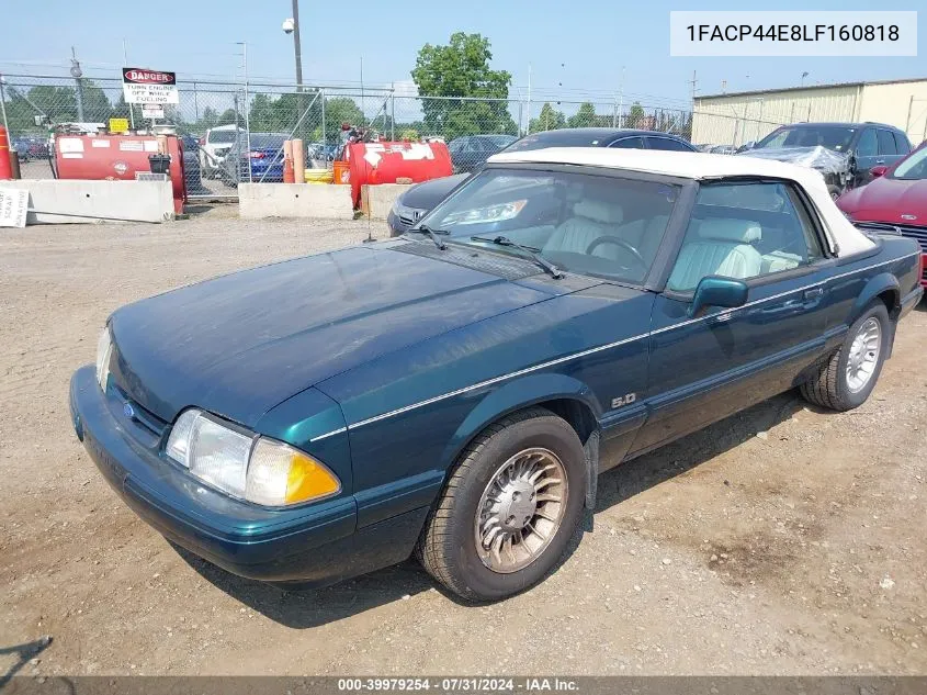 1990 Ford Mustang Lx VIN: 1FACP44E8LF160818 Lot: 39979254