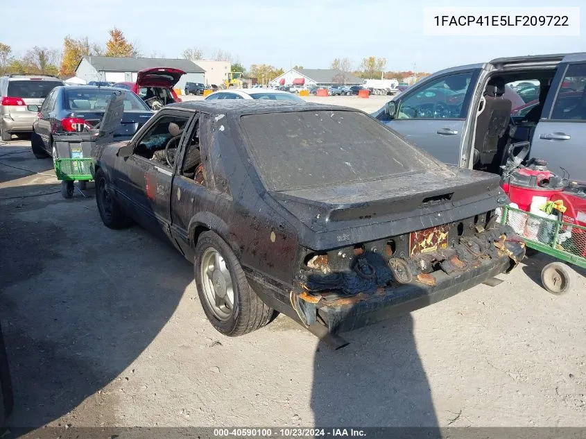 1990 Ford Mustang Lx VIN: 1FACP41E5LF209722 Lot: 40590100