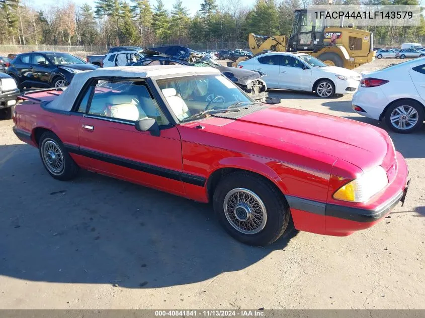 1990 Ford Mustang Lx VIN: 1FACP44A1LF143579 Lot: 40841841