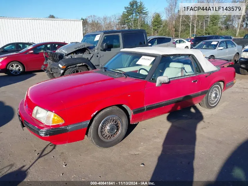 1990 Ford Mustang Lx VIN: 1FACP44A1LF143579 Lot: 40841841