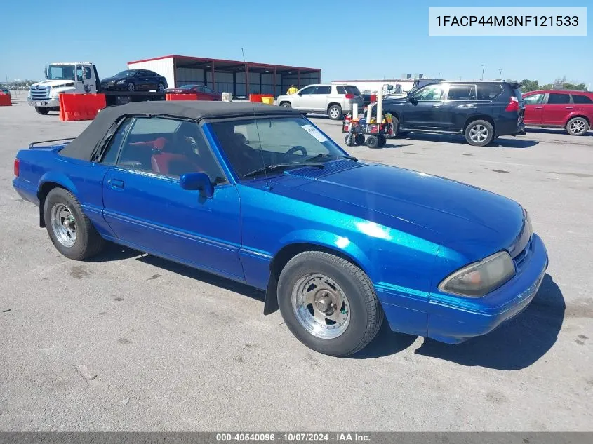 1992 Ford Mustang Lx VIN: 1FACP44M3NF121533 Lot: 40540096