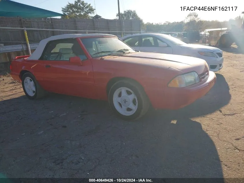 1992 Ford Mustang Lx VIN: 1FACP44E6NF162117 Lot: 40649426