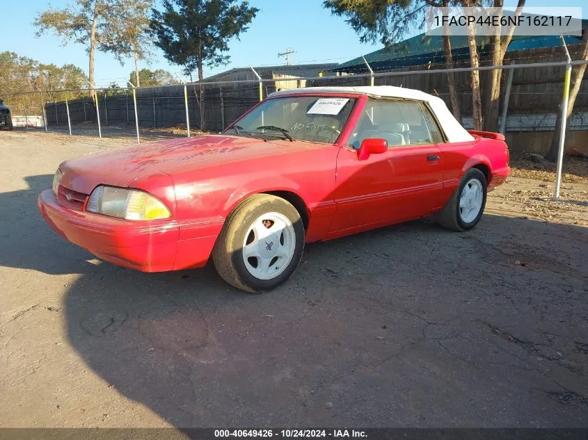 1992 Ford Mustang Lx VIN: 1FACP44E6NF162117 Lot: 40649426