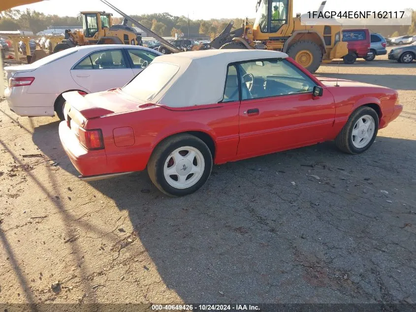 1992 Ford Mustang Lx VIN: 1FACP44E6NF162117 Lot: 40649426